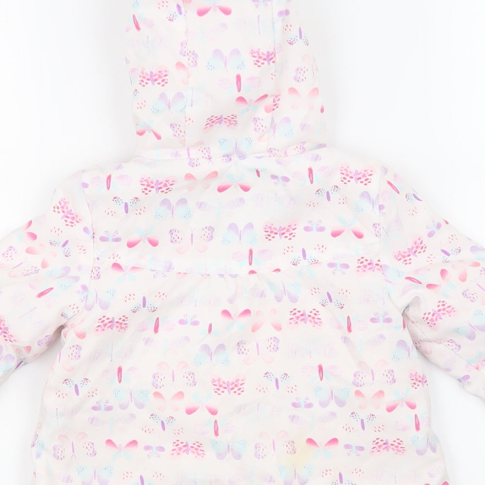 George Girls White   Jacket Coat Size 9-12 Months