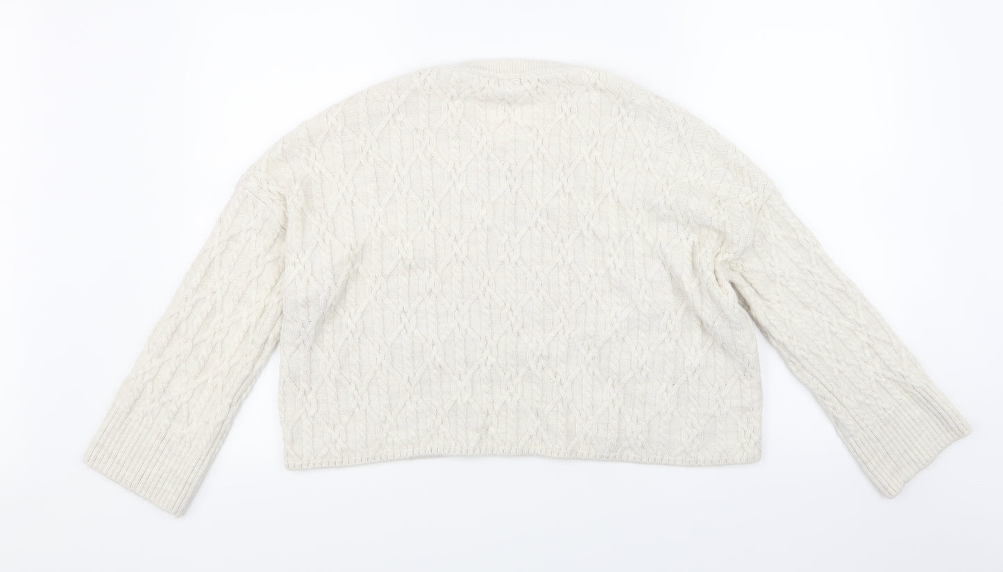 River Island Womens Beige  Knit Pullover Jumper Size M