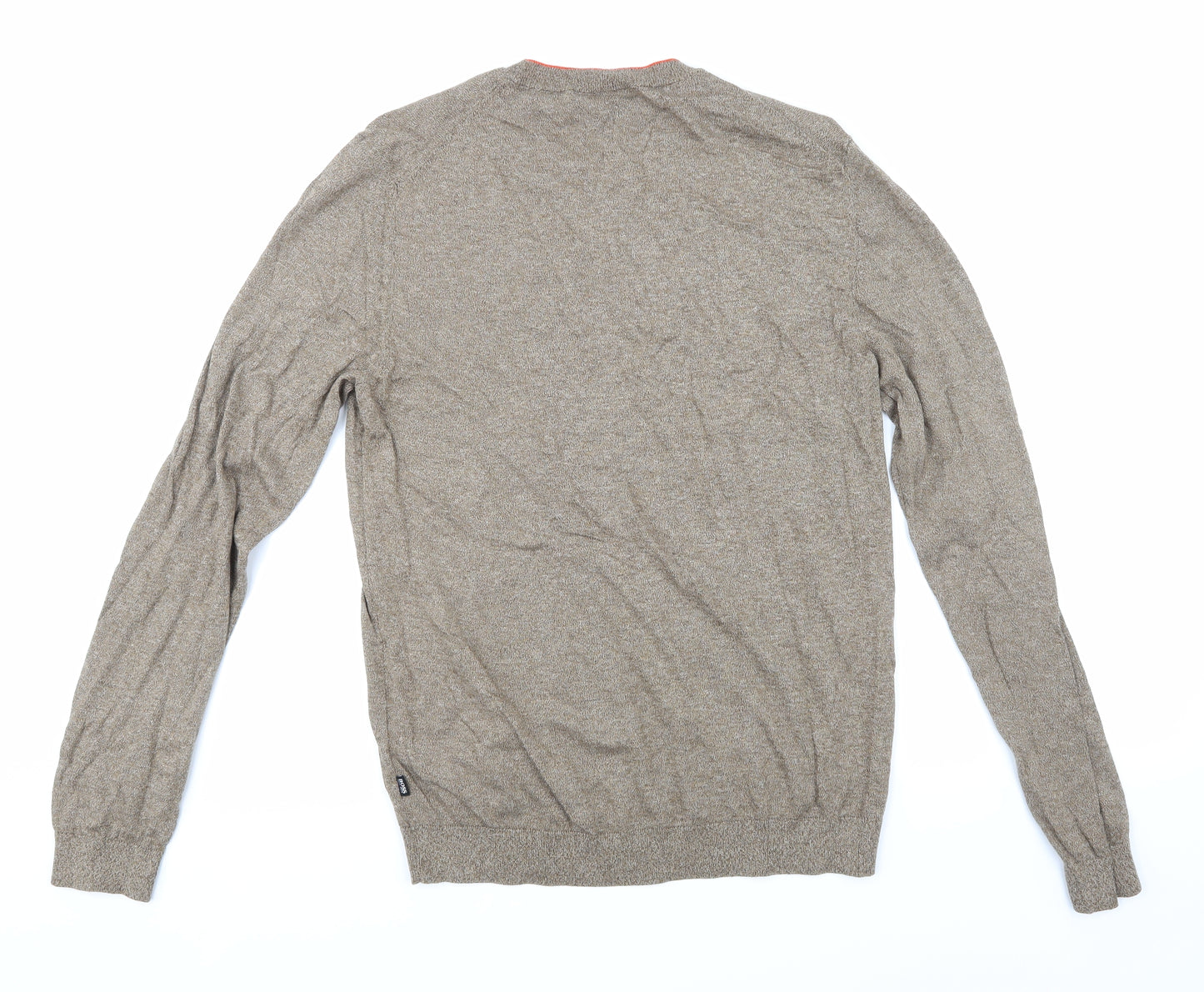 HUGO BOSS Mens Brown  Knit Pullover Jumper Size L
