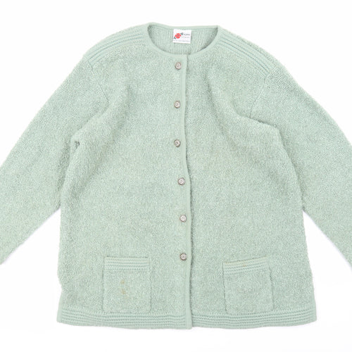 Poppy Womens Green   Cardigan Jumper Size 16