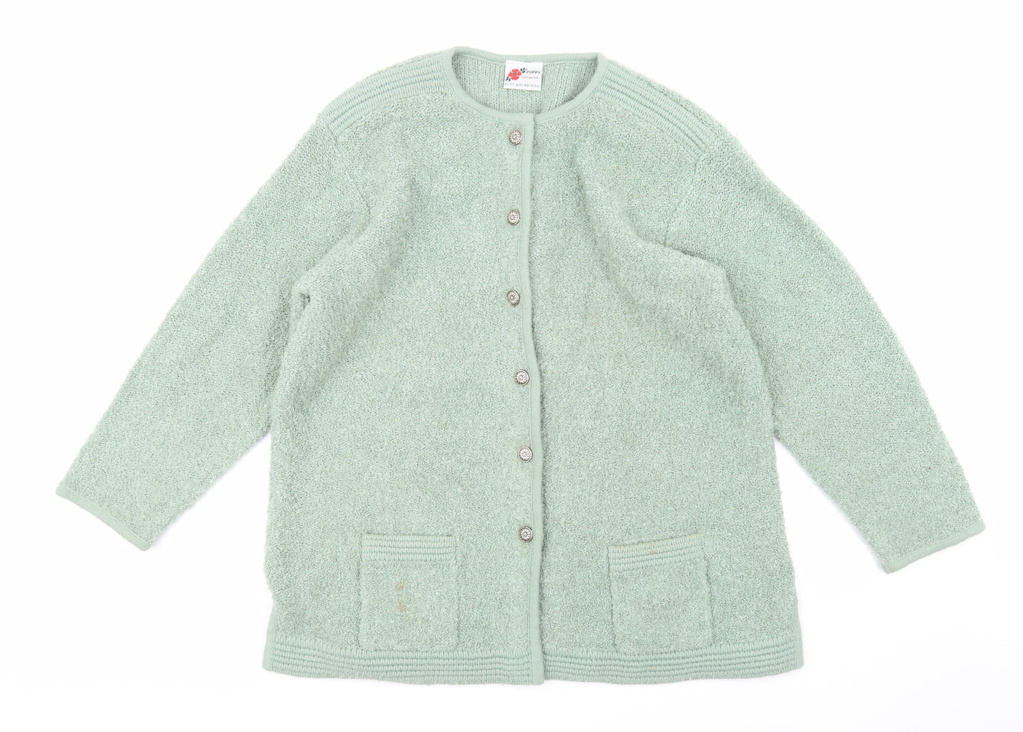 Poppy Womens Green   Cardigan Jumper Size 16