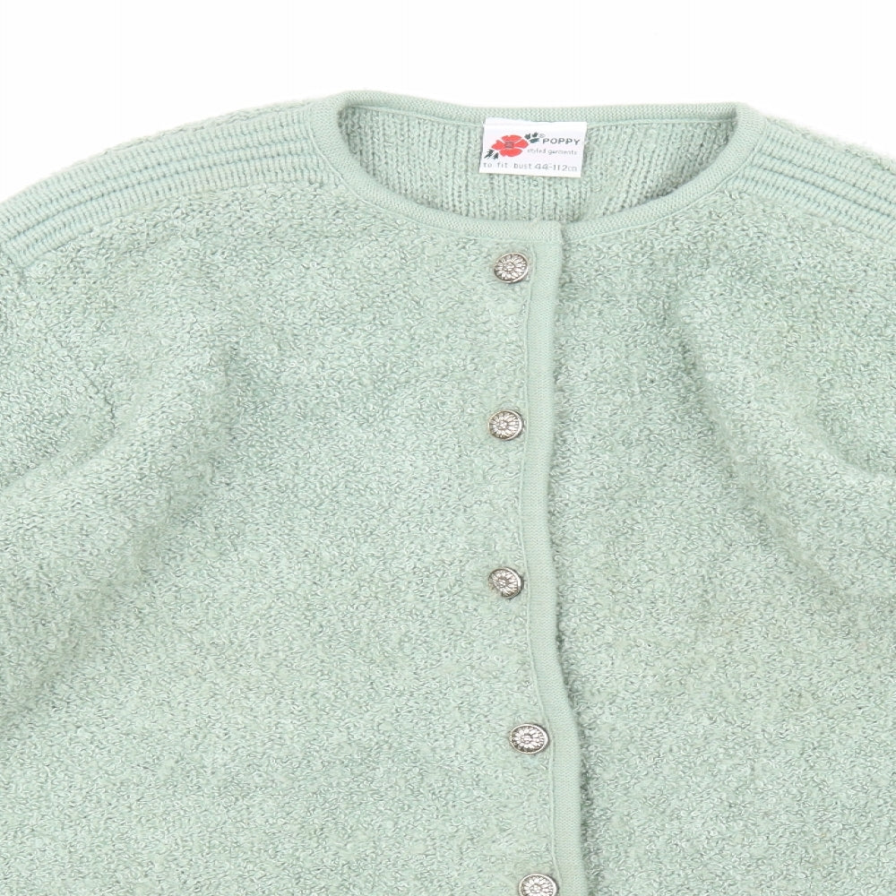 Poppy Womens Green   Cardigan Jumper Size 16