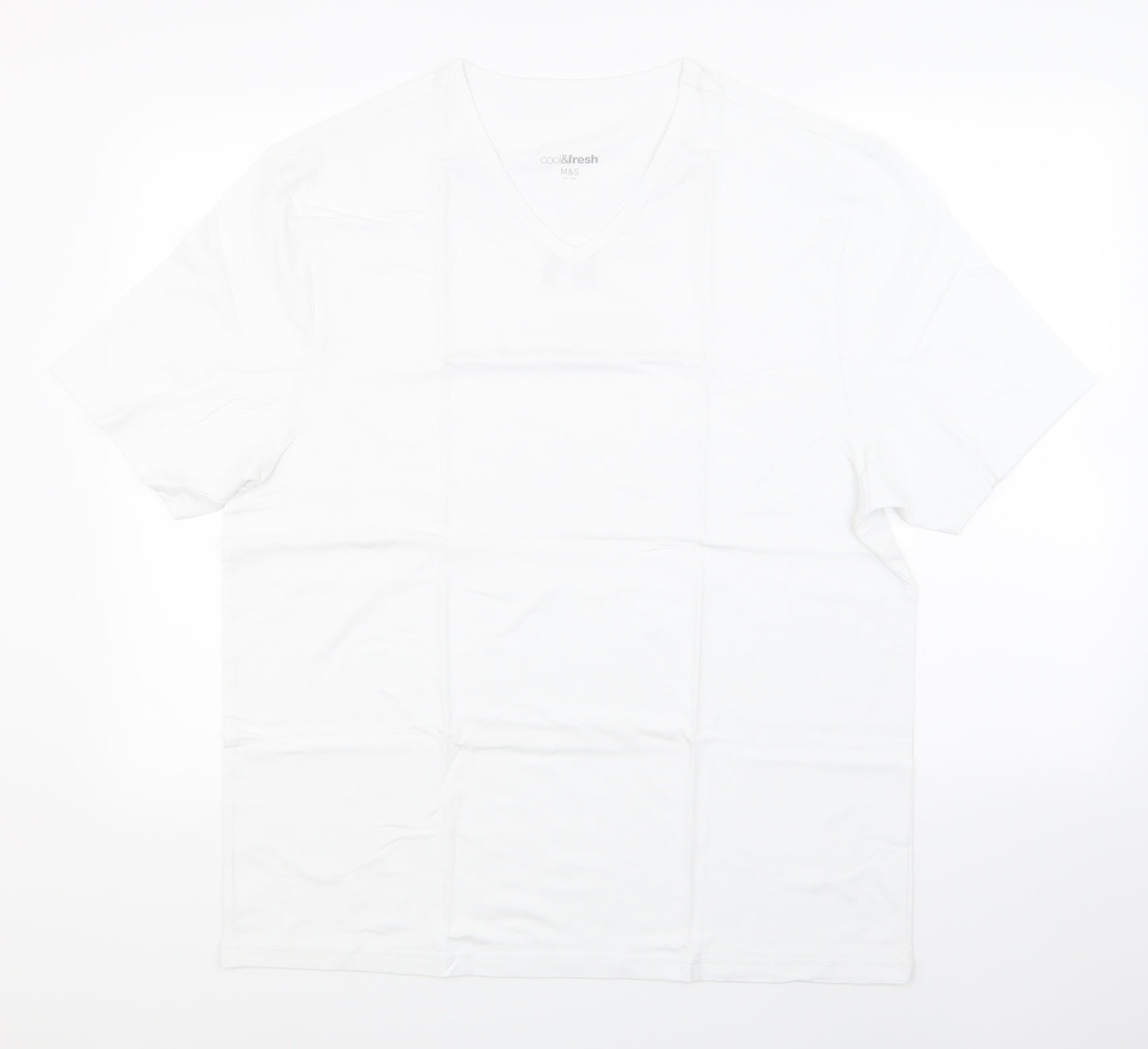 Marks and Spencer Mens White    T-Shirt Size 2XL