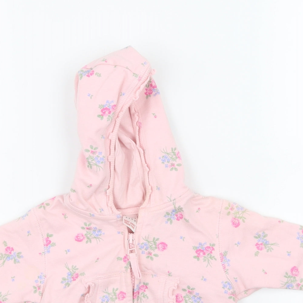 NEXT Girls Pink Floral  Jacket  Size 0-3 Months