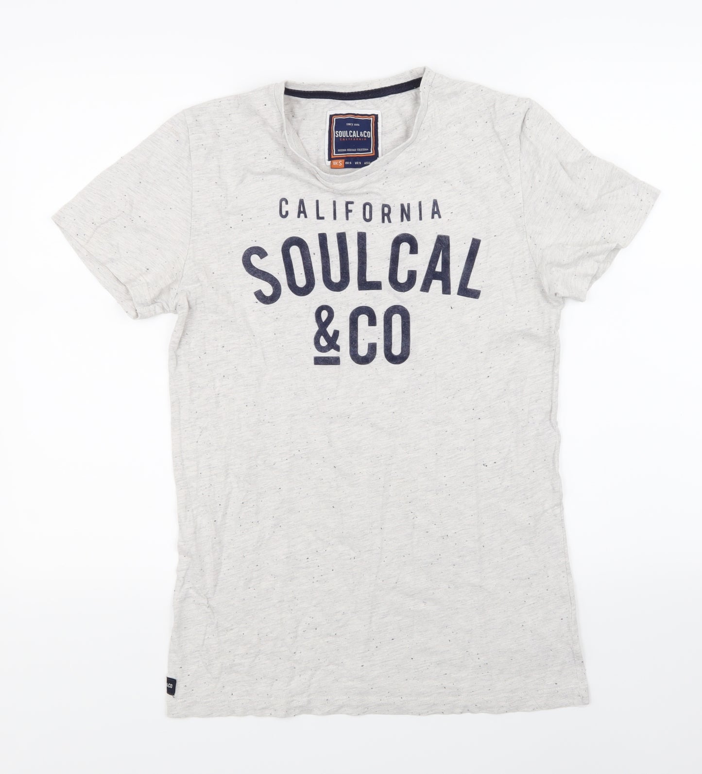 SoulCal&Co Mens Grey    T-Shirt Size S