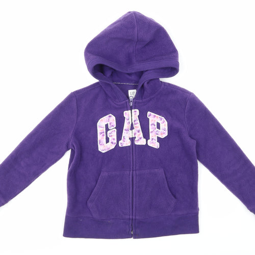 Gap Girls Purple  Fleece Full Zip Hoodie Size 6-7 Years