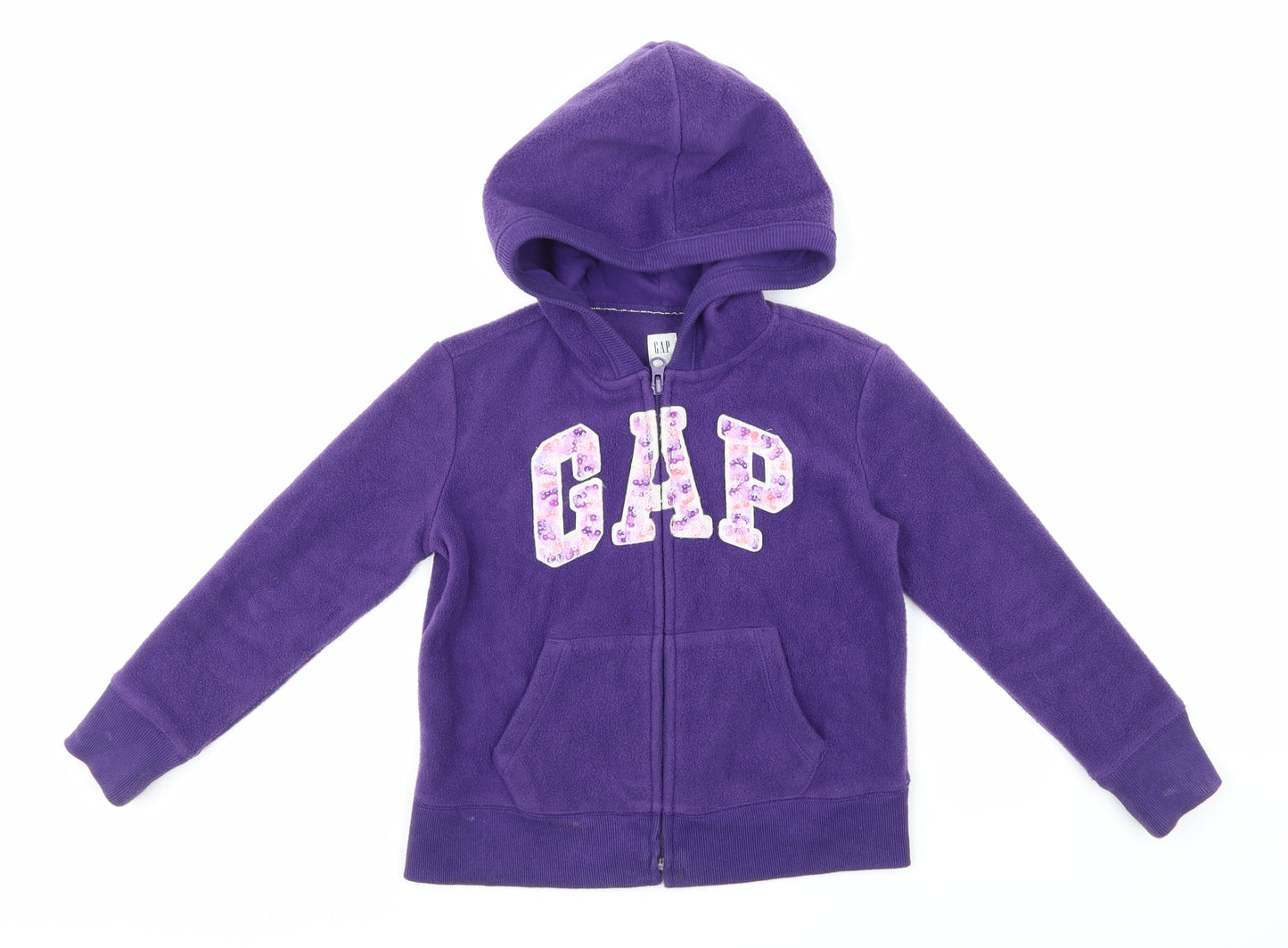 Gap Girls Purple  Fleece Full Zip Hoodie Size 6-7 Years