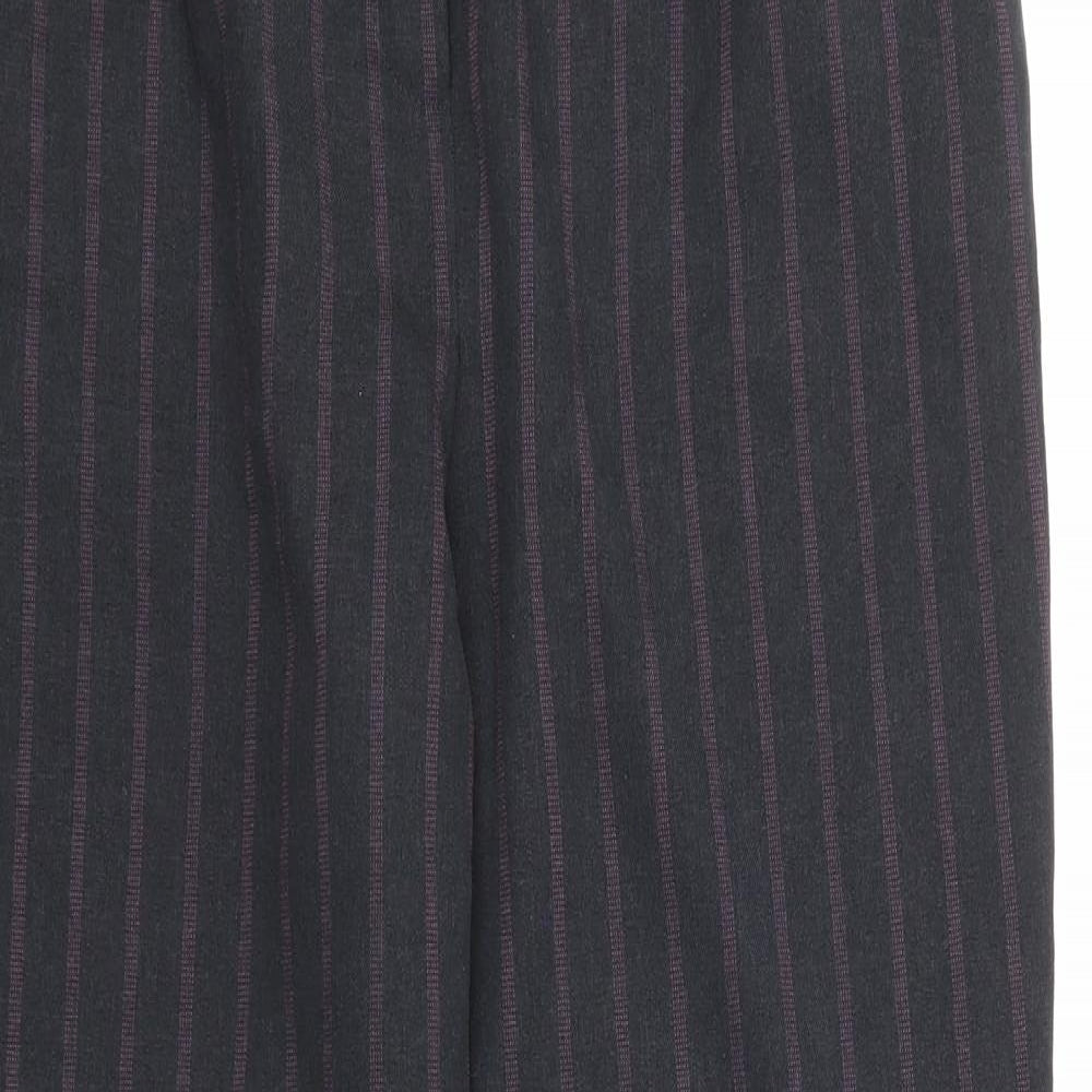 TU Womens Purple Striped  Trousers  Size 12 L25 in