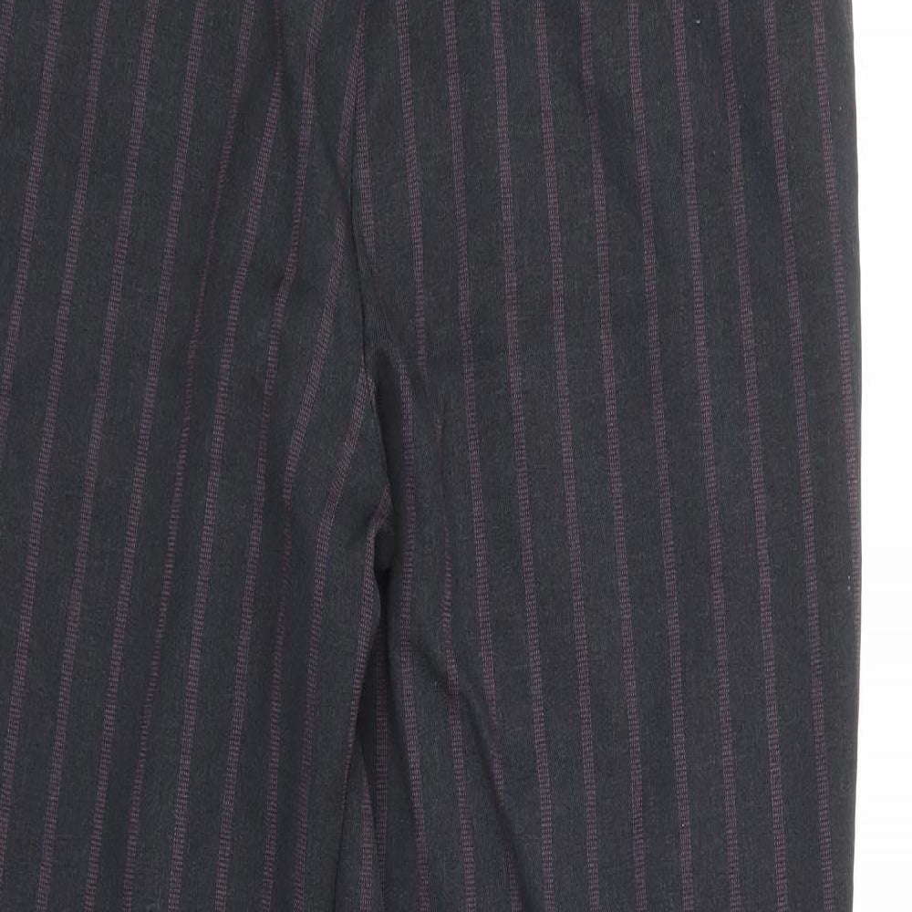 TU Womens Purple Striped  Trousers  Size 12 L25 in