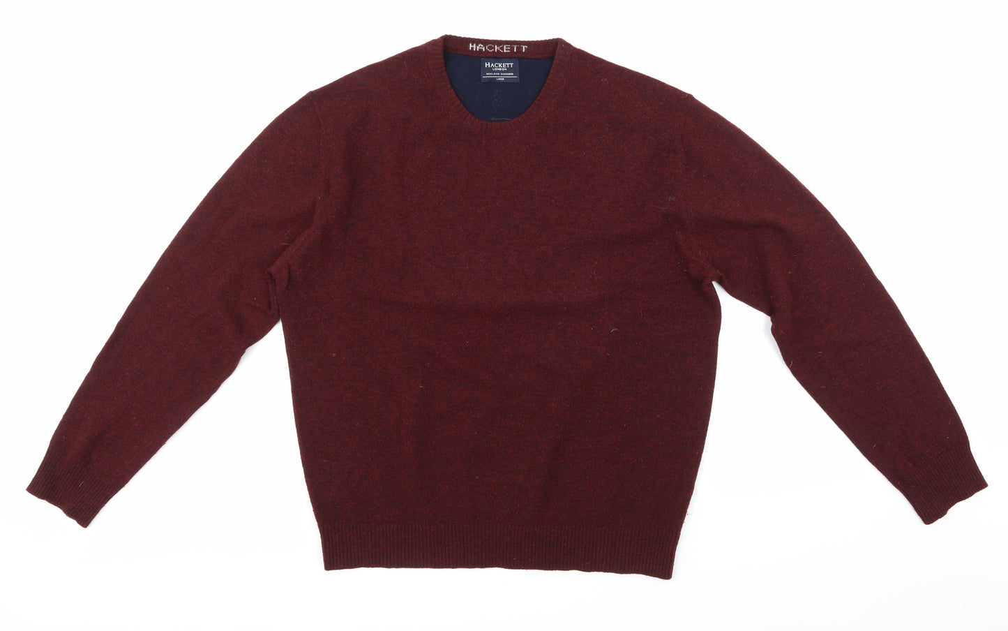 Hackett Mens Purple  Knit Pullover Jumper Size L
