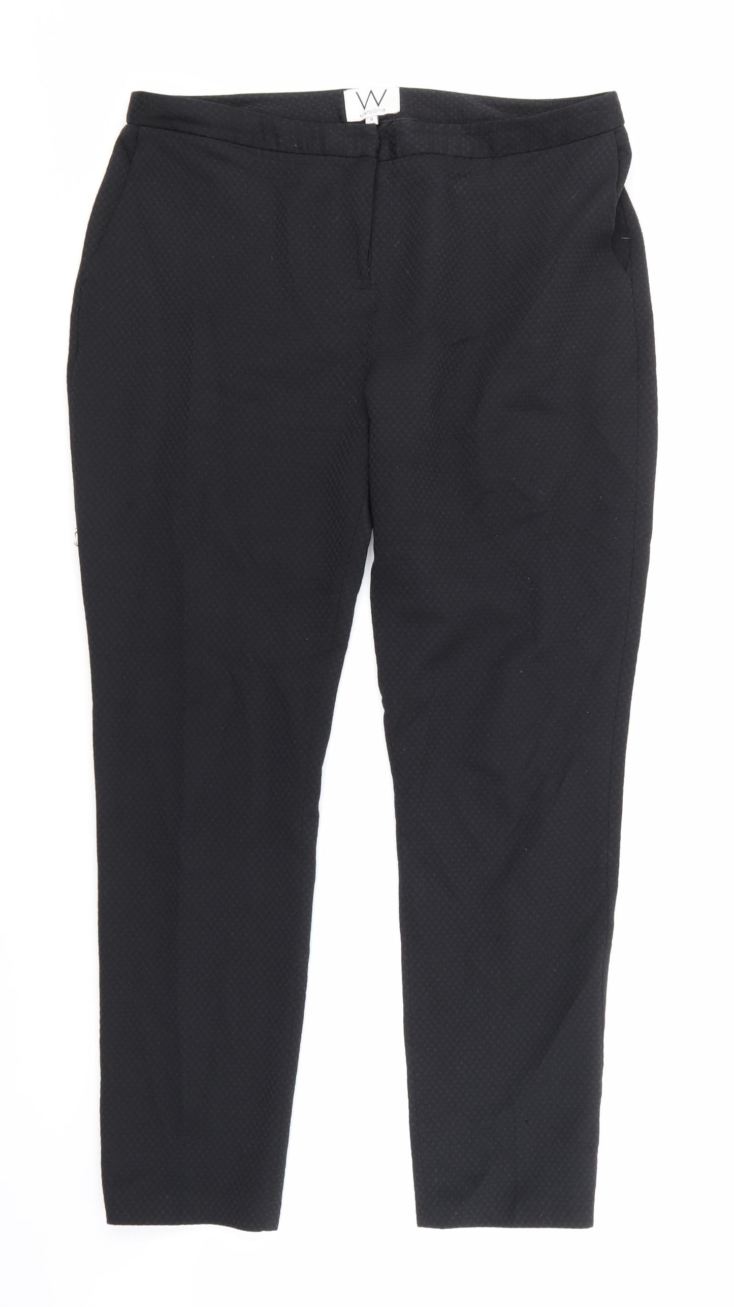 Wallis Womens Black   Trousers  Size 14 L28 in