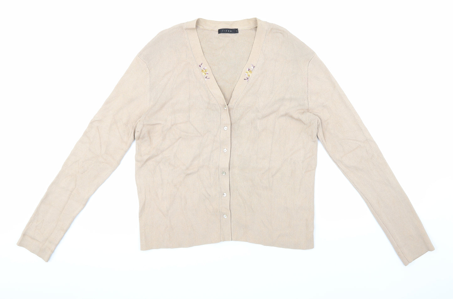 Linea Womens Beige   Cardigan Jumper Size L
