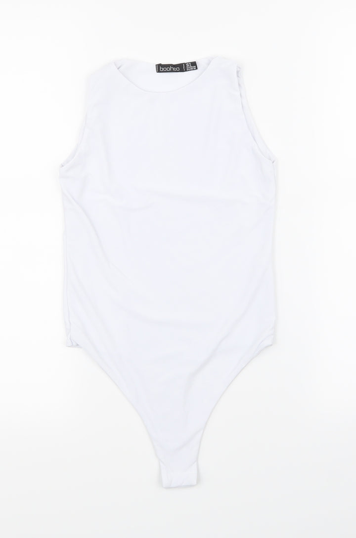 Boohoo Womens White   Basic Tank Size 6