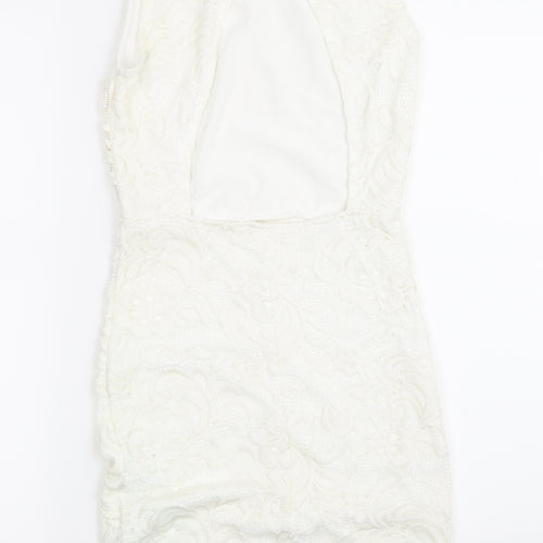 H&M Womens White  Lace A-Line  Size 8