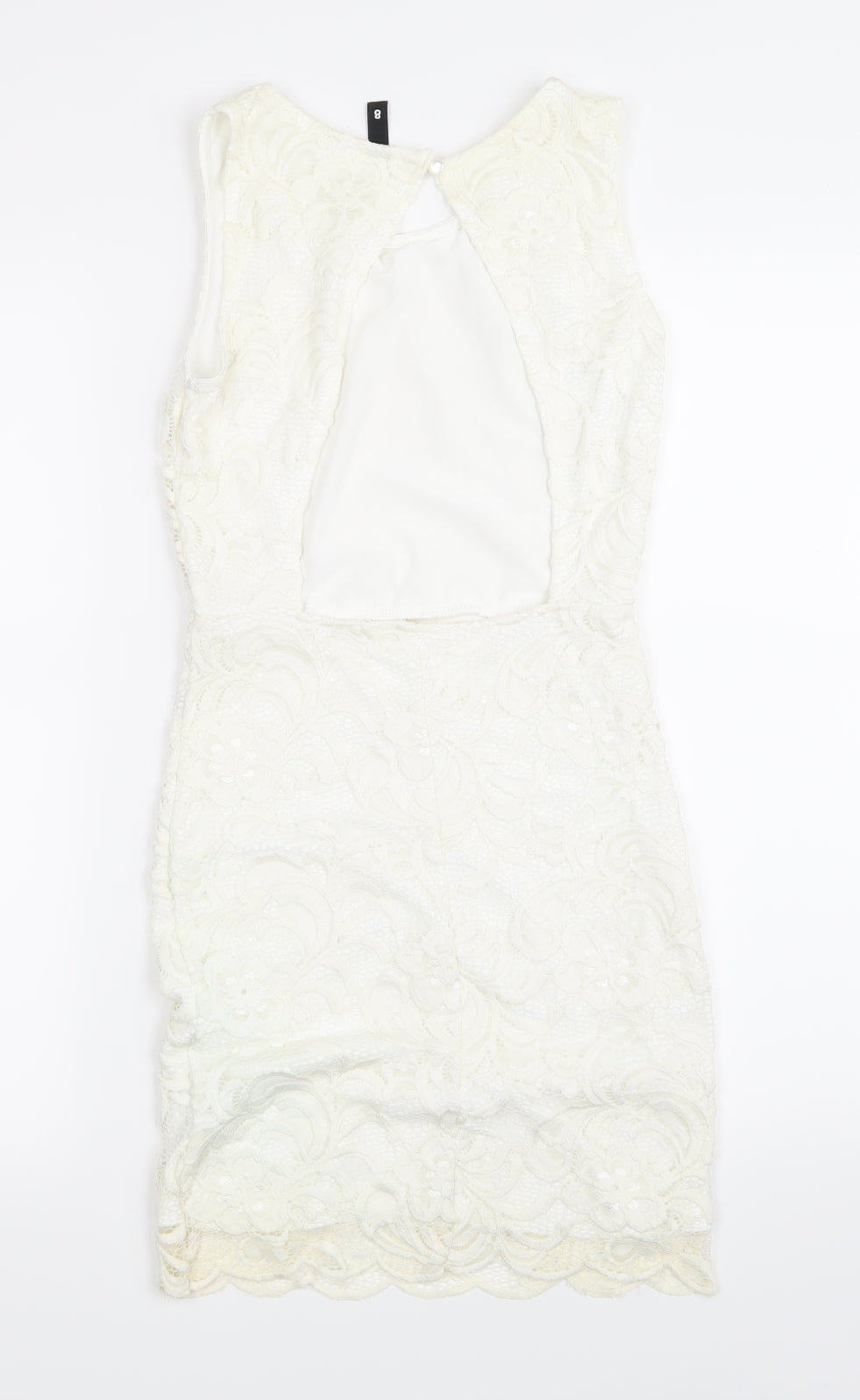 H&M Womens White  Lace A-Line  Size 8