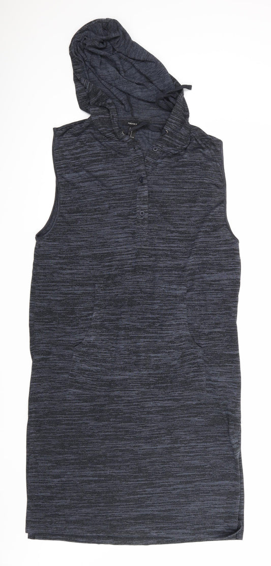 Front view of Forever 21 women’s blue jumper dress, size M
