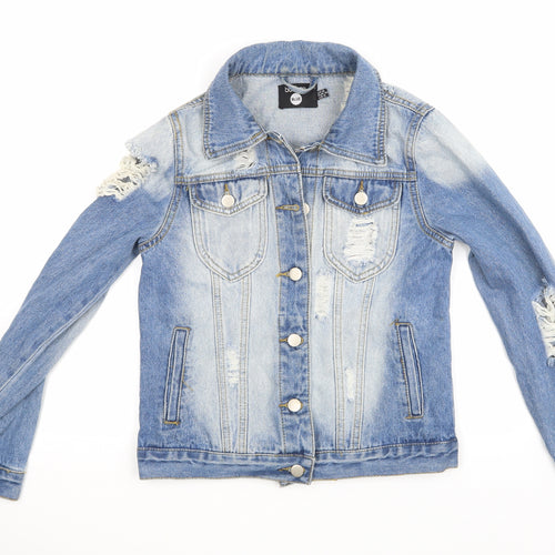 Boohoo Womens Blue  Denim Jacket  Size 6