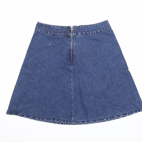 Mads Norgaard Womens Blue  Denim Mini Skirt Size 8