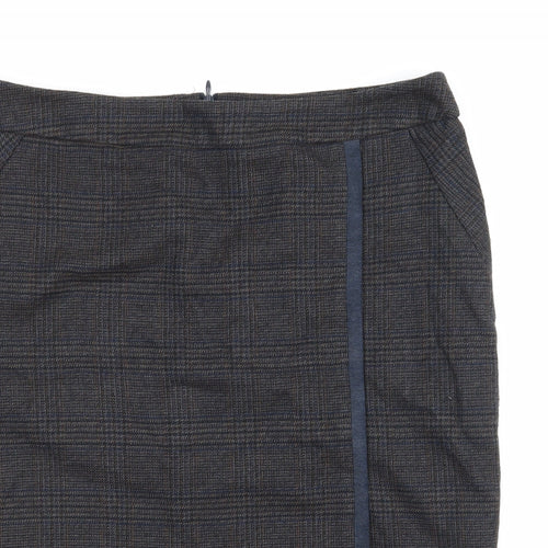 TU Womens Blue Check  A-Line Skirt Size 12