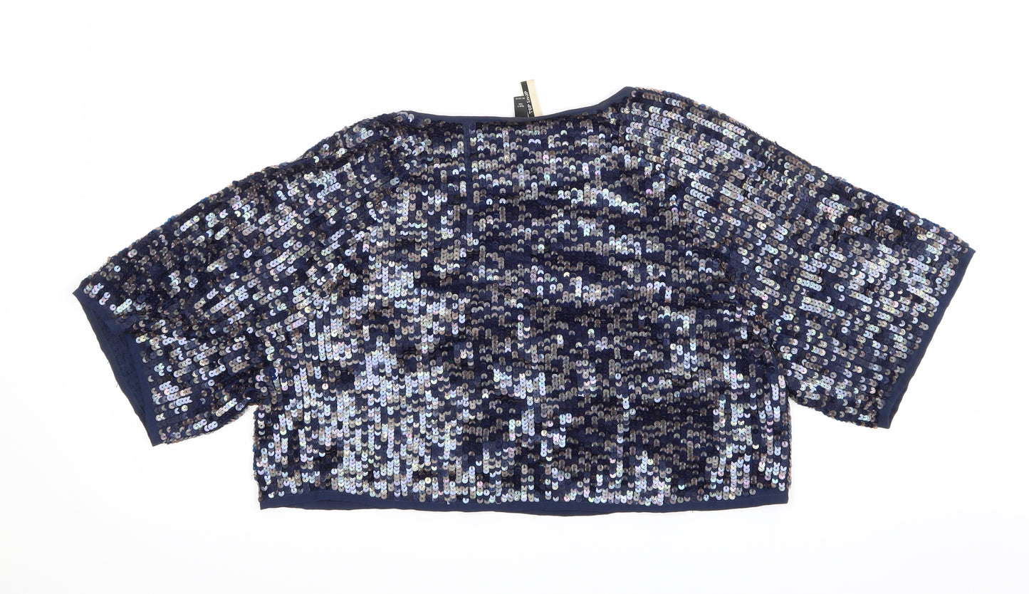 Topshop Womens Blue   Basic T-Shirt Size 4