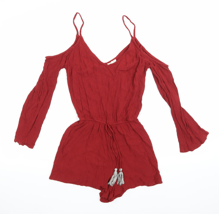 Wet Seal Womens Red   Playsuit One-Piece Size XS
