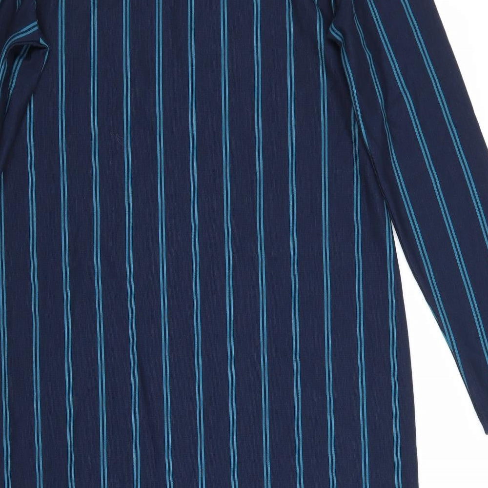 Jager Womens Blue Striped  A-Line  Size M