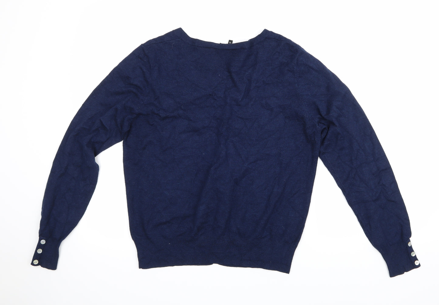 Papaya Womens Blue  Knit Cardigan Jumper Size 14