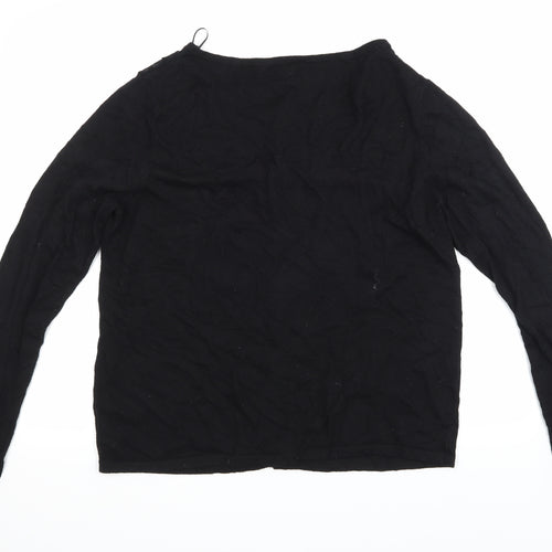 Monsoon Womens Black  Knit Cardigan Jumper Size 16