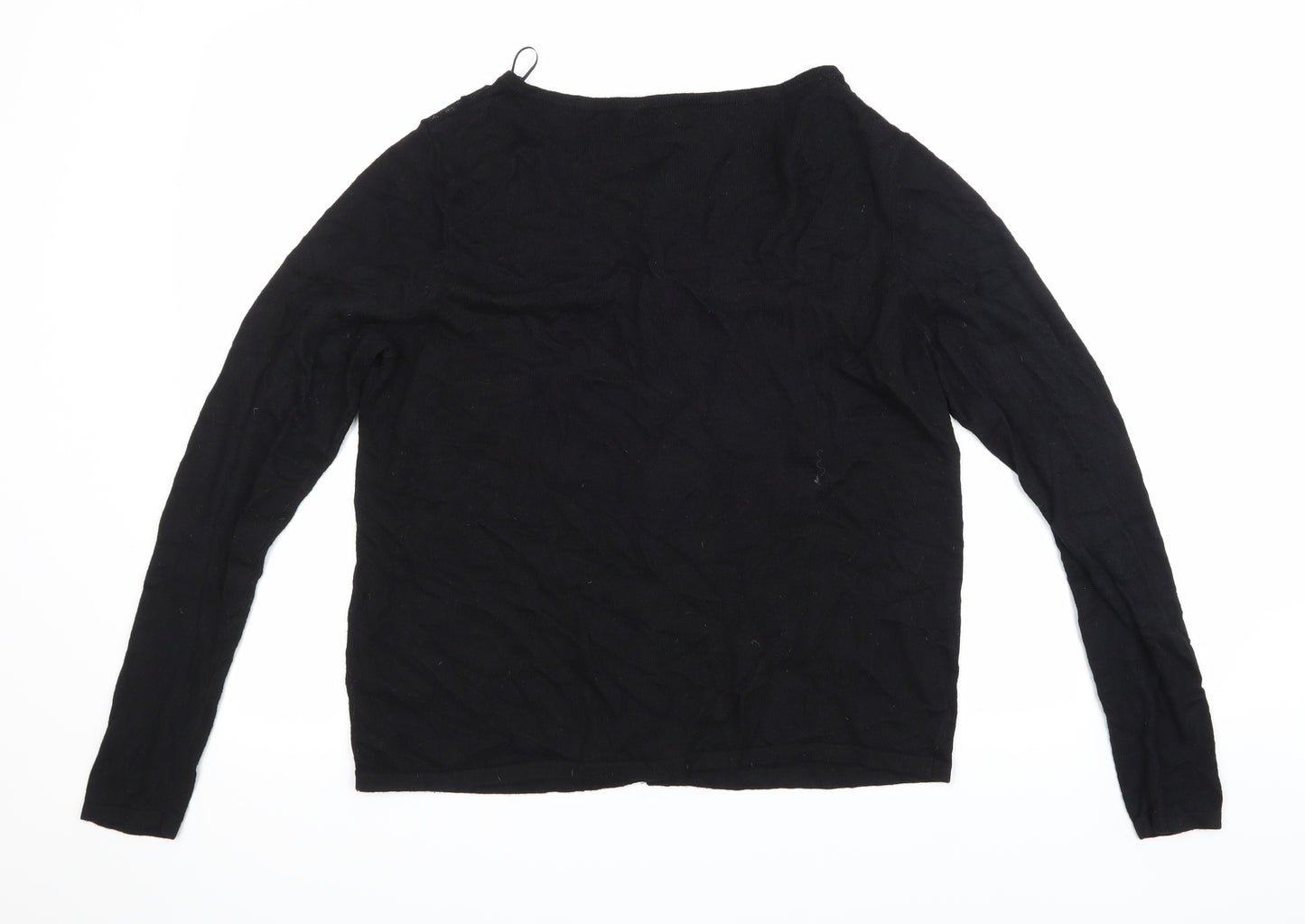 Monsoon Womens Black  Knit Cardigan Jumper Size 16