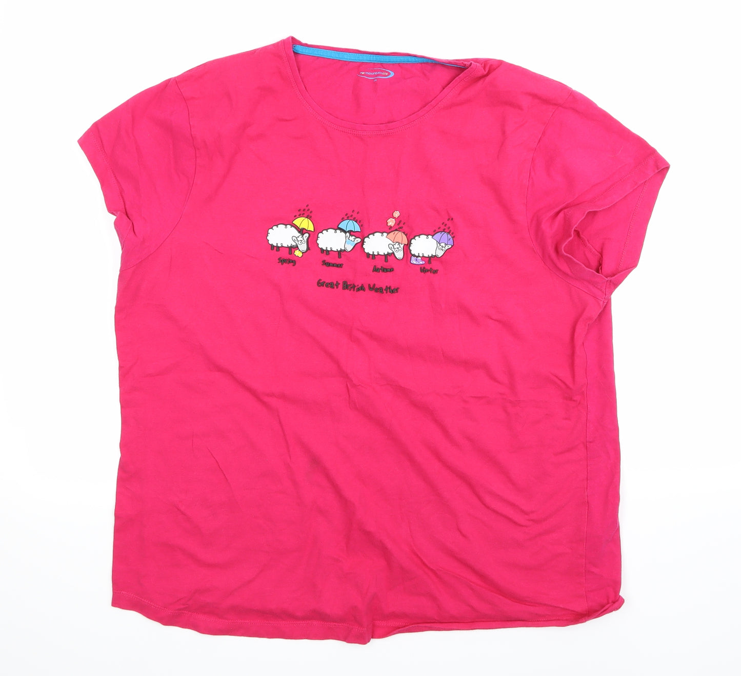 Mountain Life Mens Pink    T-Shirt Size 20