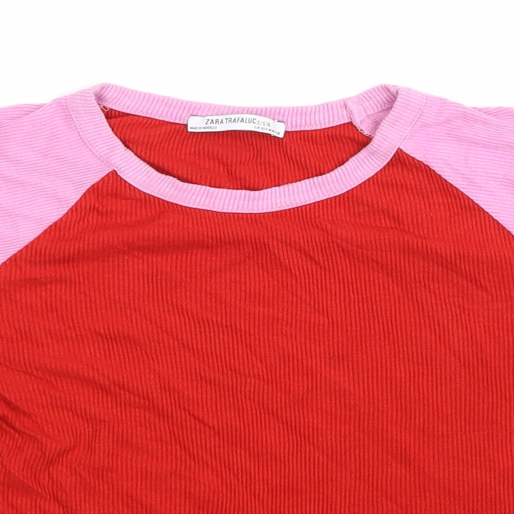 Zara Womens Red   Basic T-Shirt Size M