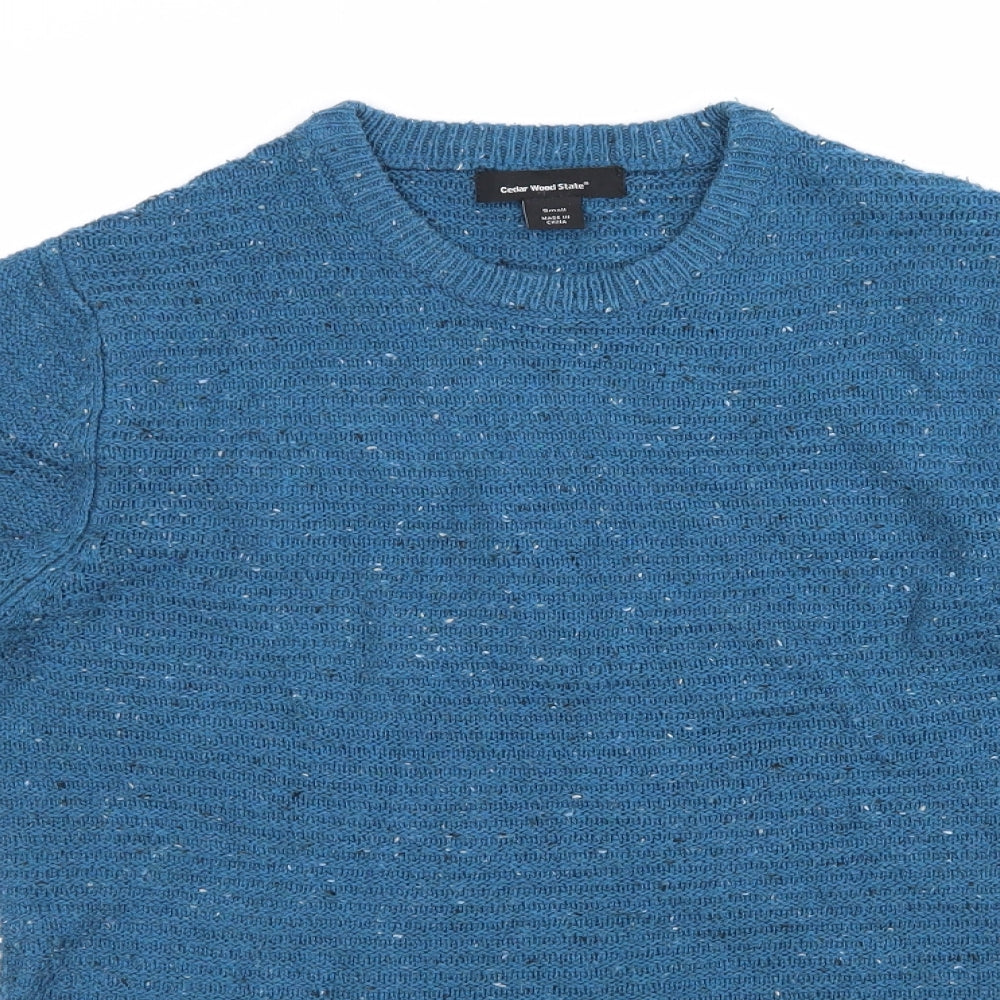 Cedar Wood State Mens Blue  Knit Pullover Jumper Size M