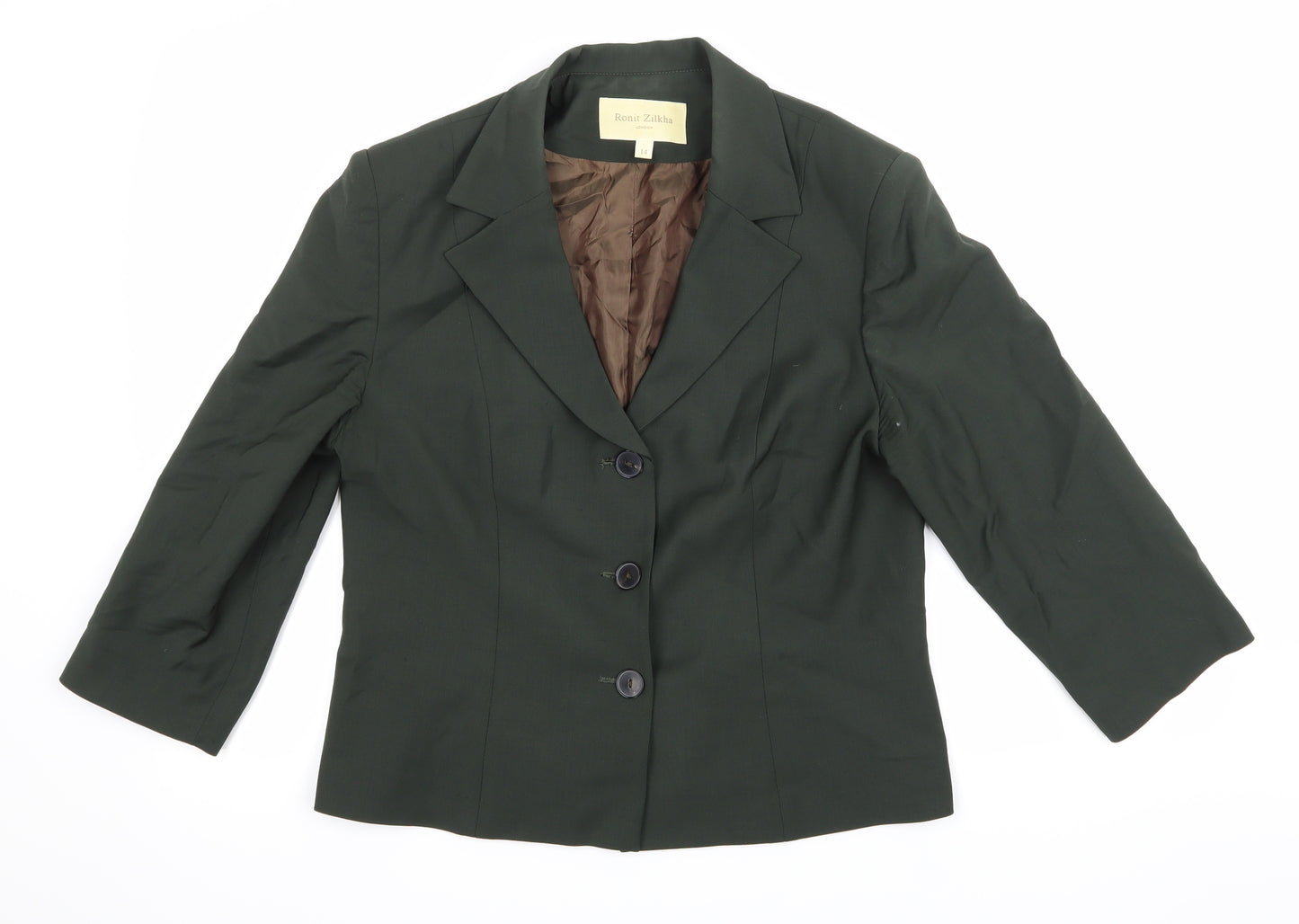 Ronit Zilkha Womens Green   Jacket Suit Jacket Size 14