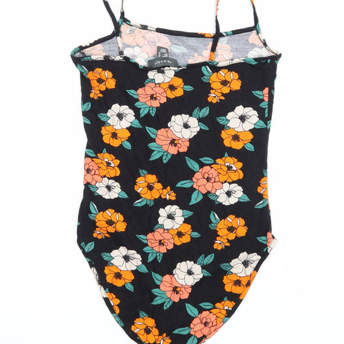 Primark Womens Black Floral  Basic Tank Size 6