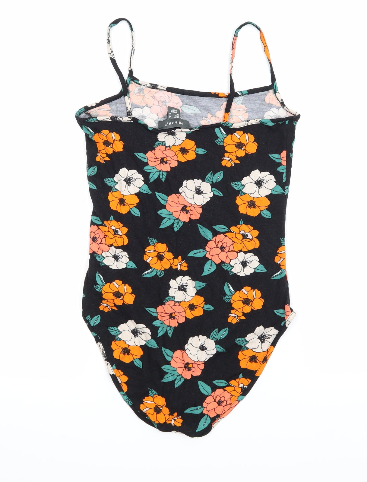 Primark Womens Black Floral  Basic Tank Size 6