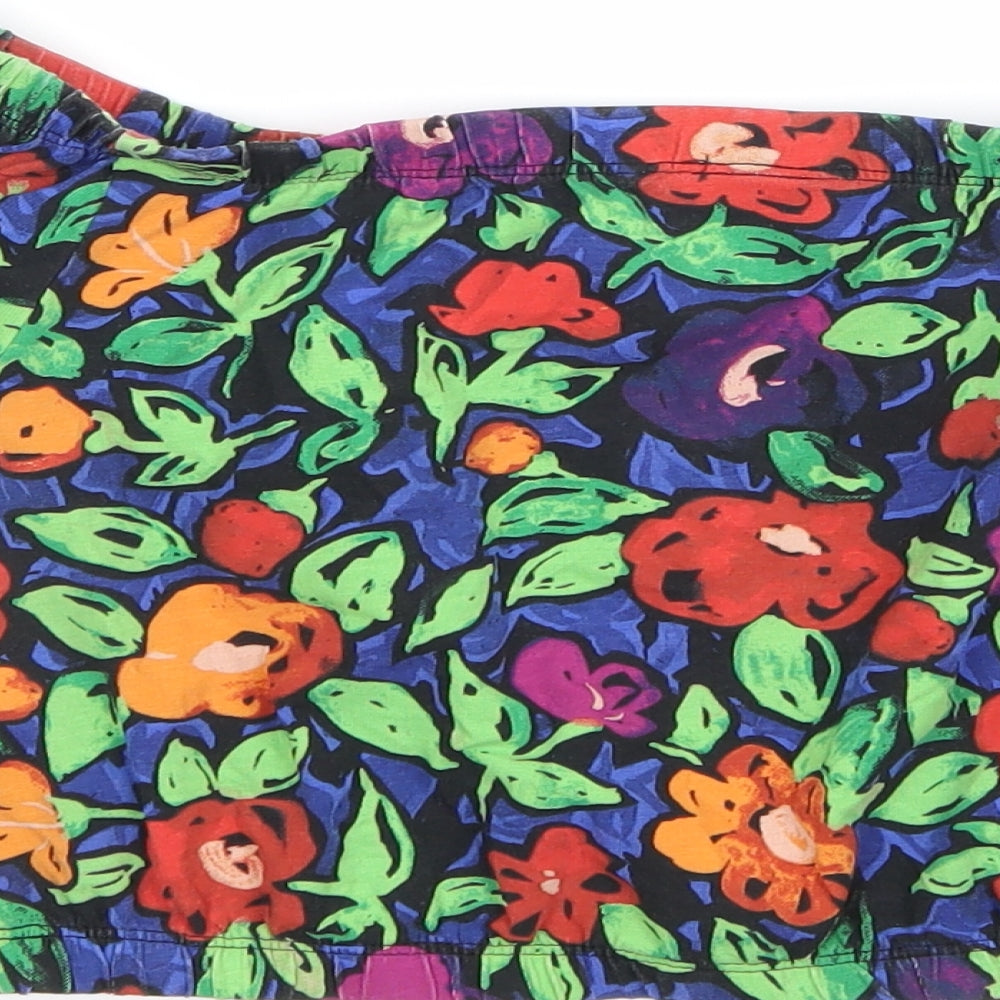 Monki Womens Multicoloured Floral  Basic Tank Size XS