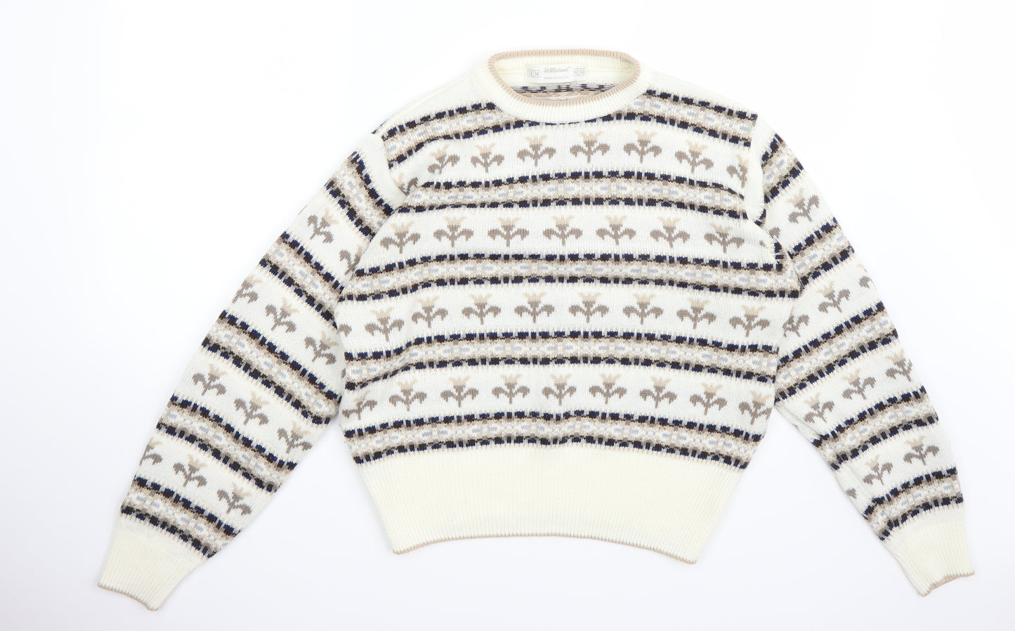 Marks and Spencer Womens White   Pullover Jumper Size 12