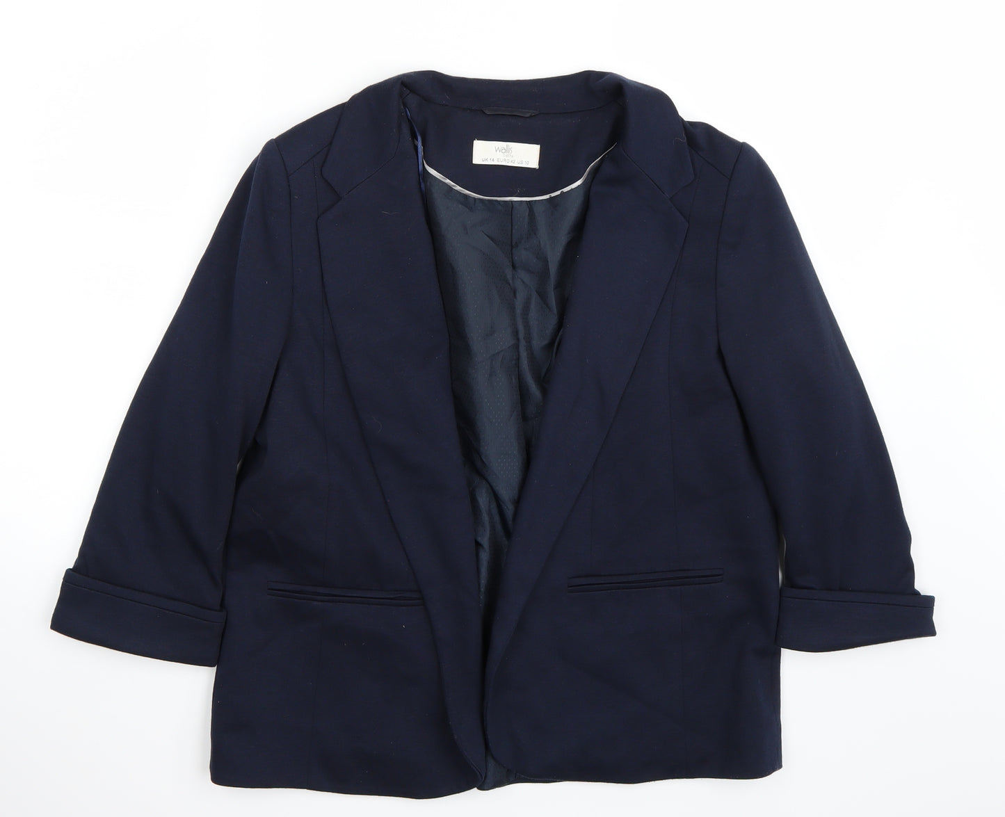 Wallis Womens Blue   Jacket Blazer Size 14