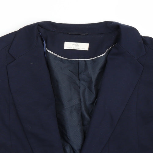 Wallis Womens Blue   Jacket Blazer Size 14