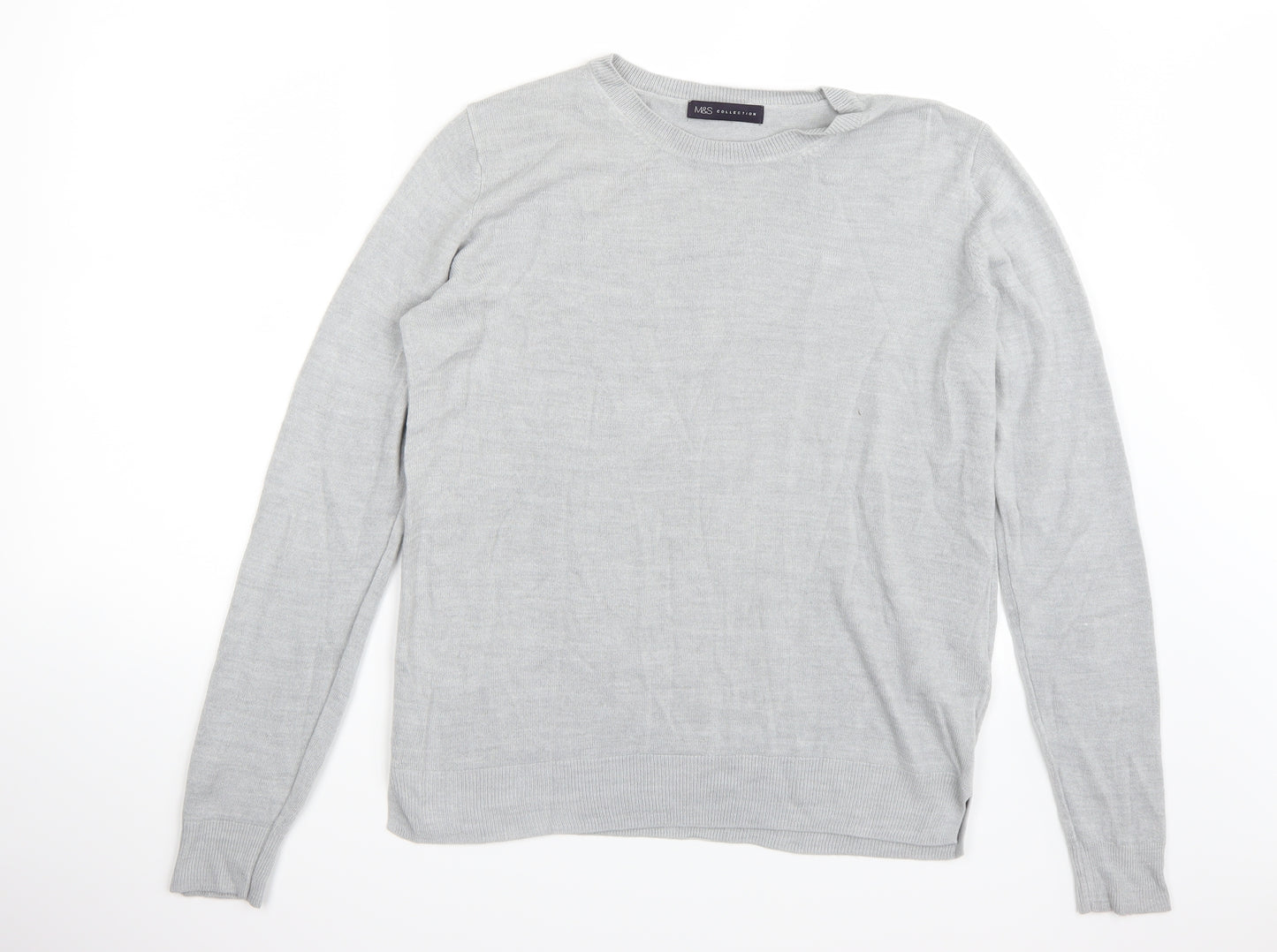Marks and Spencer Womens Grey   Pullover Jumper Size 14