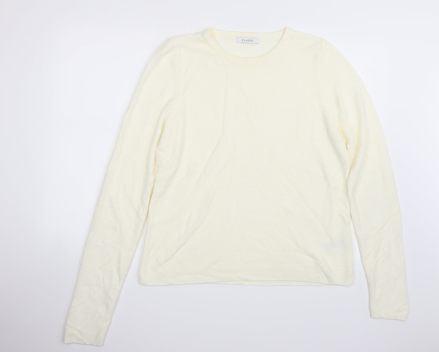 Marks and Spencer Womens White   Pullover Jumper Size 16