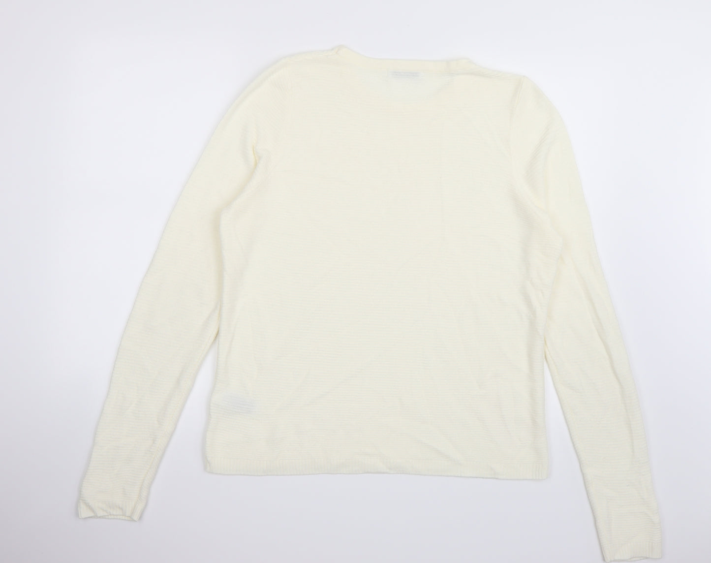 Marks and Spencer Womens White   Pullover Jumper Size 16