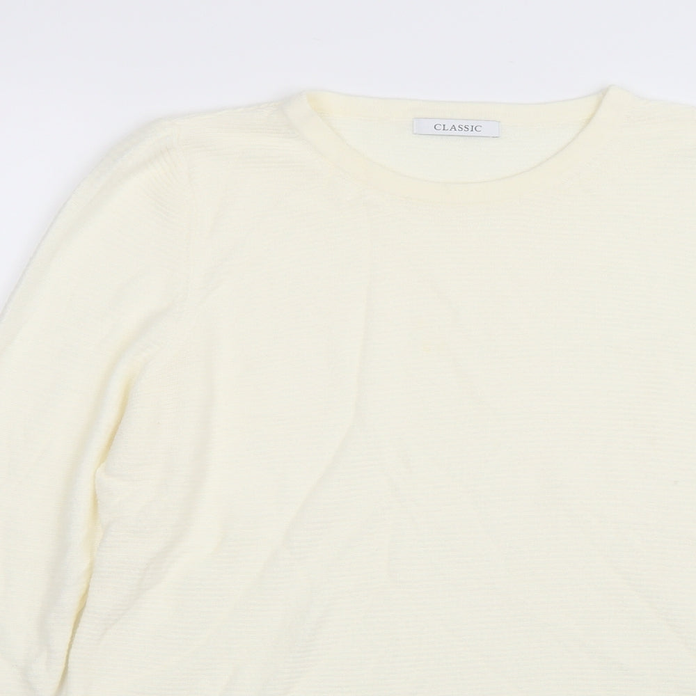 Marks and Spencer Womens White   Pullover Jumper Size 16