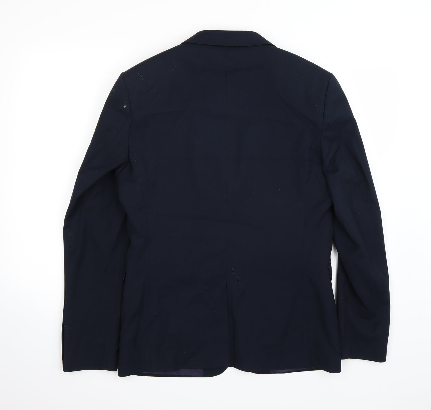 Preworn Mens Blue   Jacket Suit Jacket Size 38