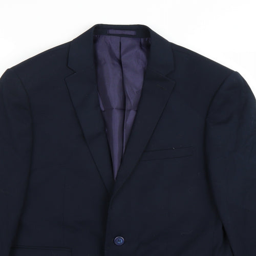 Preworn Mens Blue   Jacket Suit Jacket Size 38