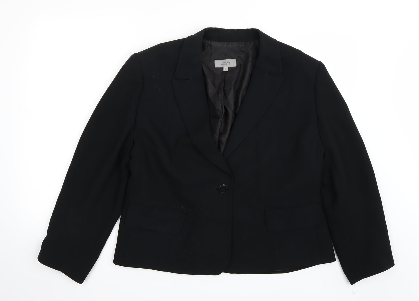 Marks and Spencer Womens Black   Jacket Coat Size 18