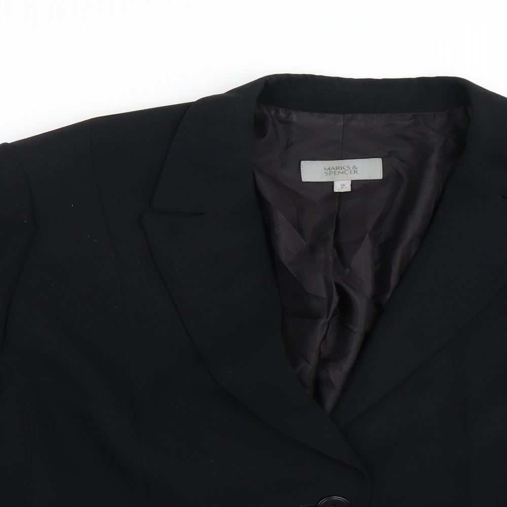 Marks and Spencer Womens Black   Jacket Coat Size 18