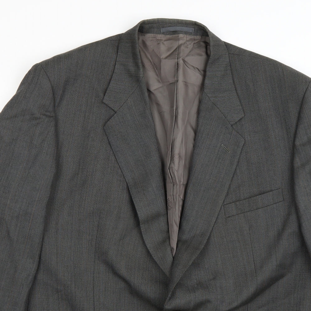 Crombie Mens Grey   Jacket Suit Jacket Size 36