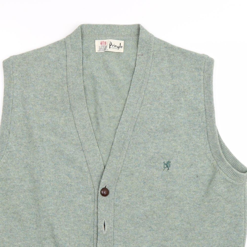 Pringle Mens Green   Cardigan Jumper Size M