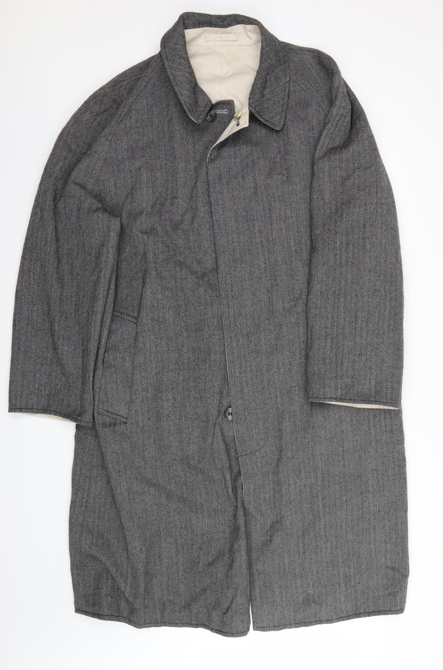 Austin Reid Mens Grey   Trench Coat Coat Size 42